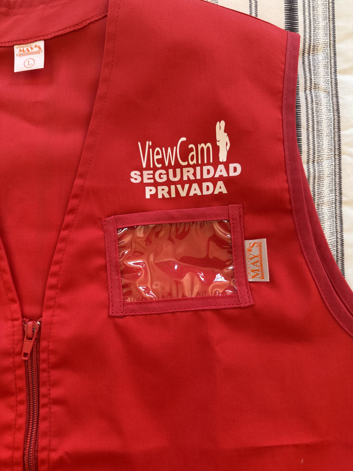 Chaleco geólogo rojo con bordado ViewCam Seguridad